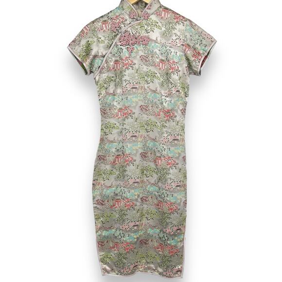 Vintage Peony Brand Dress Women's 32 US M Silver Knee Length Dress - Picture 1 of 11